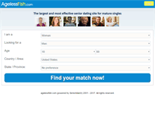 Tablet Screenshot of agelessfish.com